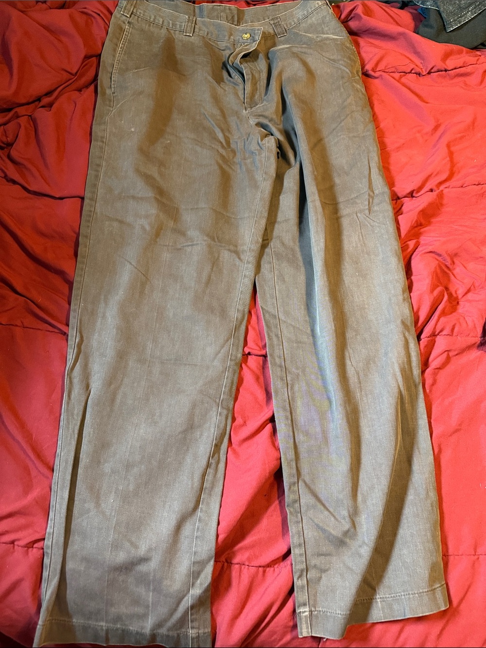 Tommy Hilfiger Men's Straight-Leg Khakis in Brown